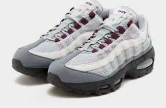 Nike Air Max 95 Womens Trainers in Grey / Bergundy Crush, sizes 3 – 5.5 (free C&C / free next day delivery with code)
