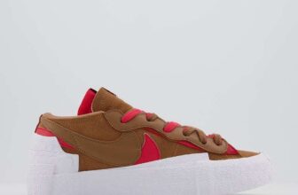 Nike Blazer Low Sacai – Light British Tan/University Red White – sizes 6.5 & 7