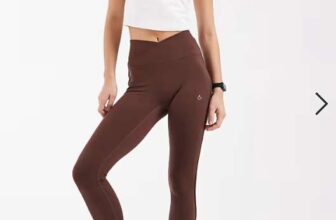 Nike One Training Dri-FIT wrap waist leggings offers on a couple of colours Brown and Blue further discount w/code (New customers)