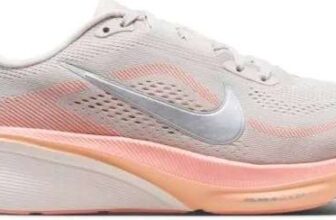 Nike Running Air Zoom Pegasus 42 trainers in beige and pink with code