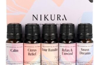 Nikura Essential Oils Blends Gift Set Calming Essential Oils for Diffusers