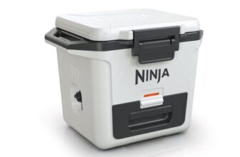 Ninja FrostVault 30qt Hard Cooler with Dry Zone Drawer, White
