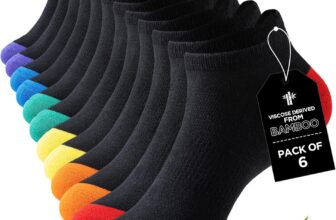 Niorasen Bamboo Trainer Socks for Men and Women 6 Pairs Ankle Sports Casual Socks Anti Blister Running Athletic Breathable Socks Low Cut Walking Short Socks