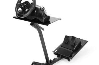 Nitho RS-2 Drive Pro Stand 3 Foldable Racing Stand in Sturdy Metal Structure with Preset Holes, Adjustable Angle Wheel plate and Pedal
