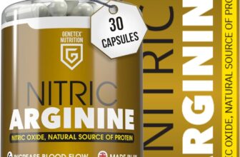 Nitric L-Arginine Nitric Oxide Booster Natural Protein Source Supplement Testosterone Supplements for Men Supports Performance, Energy & Stamina, Vegan & Vegetarian Friendly, 30 UK Made Capsules
