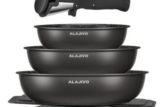 Non Stick Frying Pan Set for Induction Hobs, 7 Piece