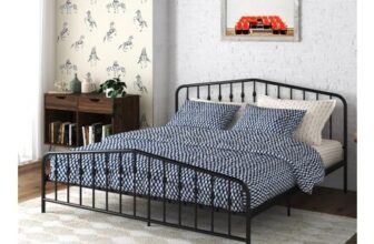 Novogratz Bushwick Metal Bed Black Superking