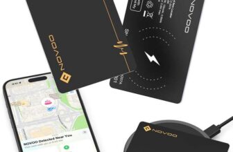 Novoo Tracker Card 2-Pack, Rechargeable Wireless Charging, Bluetooth Tracking Card, Waterproof (Only IOS) – Sold by Mbest EU / FBA