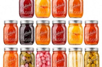 NutriChef Glass Jars With Lids 16 Pack 450 ml Mason Jars, Thick Glass Leakproof Storage