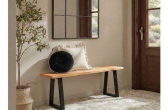 OHS 3 Seater Indoor/Outdoor Wooden Rustic Bench