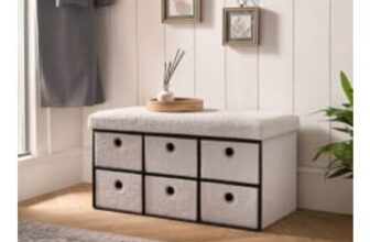 OHS Boucle 6-Drawer Storage Chest – White