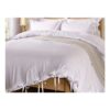 OHS Bow Tie Plain Dye Duvet Set, White – Single