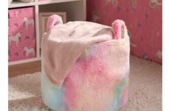 OHS Faux Fur Storage Basket – Tie Dye