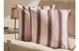 OHS Indoor/Outdoor Stripe Print Cushion Covers – Chocolate/Cream