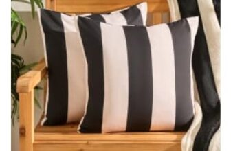 OHS Indoor/Outdoor Stripe Print Cushion Covers – Monochrome