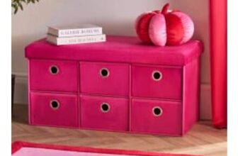 OHS Matte Velvet 6-Drawer Storage Chest – Hot Pink