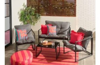OHS Miami 4 Seater Outdoor Lounger Set – Grey