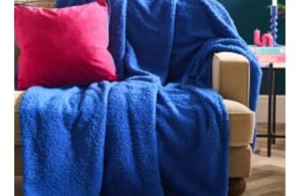 OHS Teddy Fleece Throw – Cobalt Blue