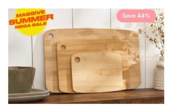 OHS Wooden Chopping Boards, Natural – 3 Pack