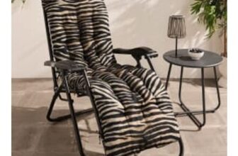 OHS Zebra Print Gravity Chair Cushion – Monochrome