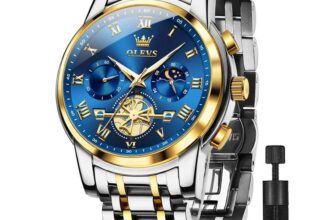 OLEVS Men Watch Chronograph Stainless Steel Quartz Business Dress Luminous – Sold by Tengniu / FBA