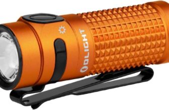 OLIGHT Baton4 Pocket EDC Torch Rechargeable, Black 1300 Lumens, 170M Throw, Extended Runtime, IPX8 Waterproof