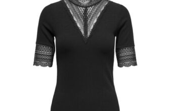 ONLY Womens Onltilde L/S High Neck Lace Top JRS Noos