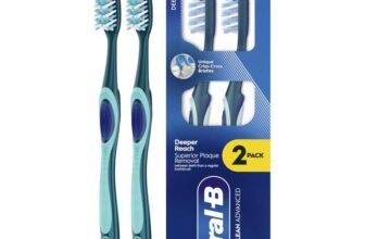 ORAL-B PRO-Clean Advanced Manual Toothbrush Deep Cleaning & Plaque Removal Medium Bristles, 2X