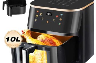OYAJIA Air Fryer 10L with Easy-View Window, Touch Controls, Nonstick, 7 Function (with code) Oyajia Store