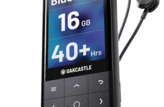 Oakcastle MP300 MP3 Player with Bluetooth & Built-In Speaker MP3 Music Player – 3 Year Warranty – With Voucher – Sold By iZilla/FBA