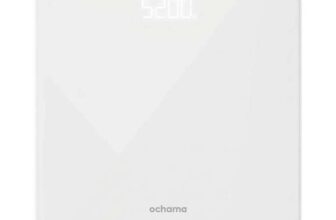 Ochama Digital Smart Body Weight Bathroom Scales – High Precision, LED Display, 2 AAA Batteries Included, 260x260x24mm, 5-180kg Range