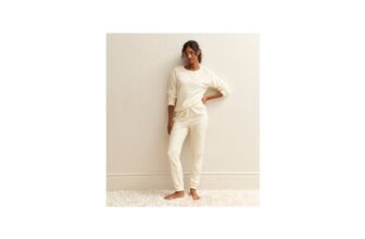 Off White Fluffy Tapered Lounge Trousers