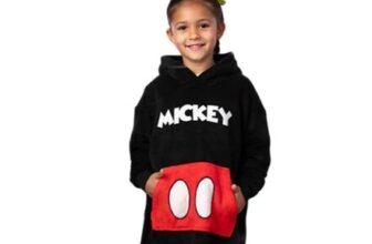 Official Disney Mickey Mouse Oversized Hoodie Age 5-6, Age 7 – 8, Or Age 10 – 12