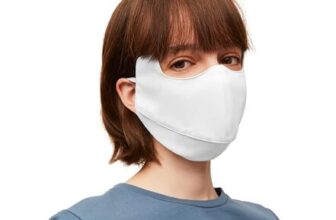 OhSunny UPF 50 Sun Protection Face Cover Women Mask White