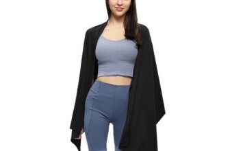 OhSunny Womens UPF 50 Travel Scarf Black