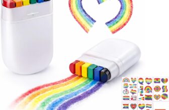 Oiomniv 2 Pack Pride Face Paint Stick with Pride Tattoos, Rainbow Face & Body Paint for LGBTQ Pride Parade, Gay Pride Makeup, Pride Month Accessories, Rainbow Flag Face Paint, Easy Wash, Skin Safe