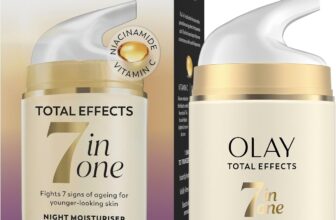 Olay Total Effects 7 in 1 Anti-Ageing Night Moisturiser Hydrating Face Cream with Niacinamide & Vitamin C Fights 7 Signs of Ageing for Younger-Looking Skin 50ml