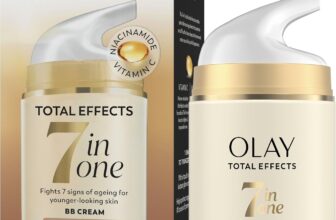 Olay Total Effects SPF15 BB Day Face Cream, Medium to Dark 7-in-1 Skin Care Moisturiser Foundation with Vitamin C & Niacinamide Hydration, Glow and Anti-Wrinkle, Nourishes and Protects in 1 Step, 50ml