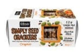 Olinas Gluten Free Simply Seeded Crackers Original 80g