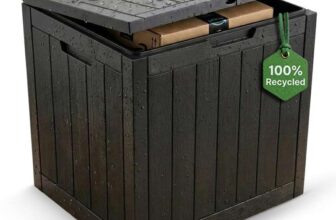 Olsen & Smith 118L Recycled Lockable Outdoor Garden Storage Box & Parcel Box