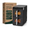 Olsen & Smith 11L Vertical Dual Stack Air Fryer with Two 5.5L Baskets