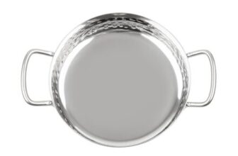 Olympia Hammered Stainless Steel Handled Presentation Dish, 125mm
