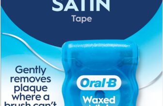 Oral-B Satin Tape Floss, Removes Plaque, Waxed Dental Floss for Tight Spaces, for a Fresh, Clean Feeling, Mint Flavour 50m Roll