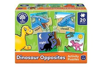 Orchard Toys Dinosaur Opposites Puzzles, 20 Two-Piece Activities