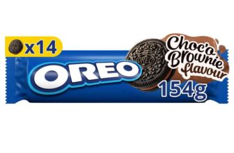 Oreo Sandwich Biscuit Filled with Choco Brownie Batter Flavoured Creme, 154 g (Pack of 1) 72p with SS