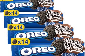 Oreo Sandwich Biscuit Filled with Choco Brownie Batter Flavoured Creme, 154 g (Pack of 4)