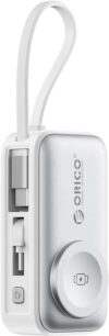 Orico Mini 5000mAh 4-in-1 Power Bank, C1/C2 22.5W, Input 18W, Integrated Cable 12W, Apple Watch 2.5W Sold By Orico Official Store – FBA