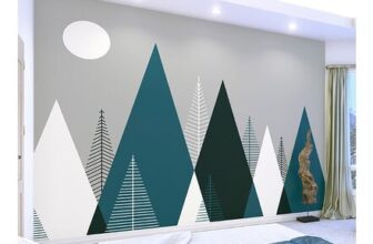 Origin Murals Graphic Mountains Multicolour Wall Mural
