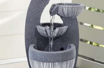 Outdoor Electric Cascading Bowls Fountain – Grey – Sold & Shipped by FURNITURE SPOT LTD