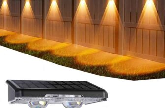 Outdoor Solar Wall Lights, 4 Pack Solar Fence Lights Warm White & 11 RGB Modes IP64. – Sold by Fortune Source / FBA